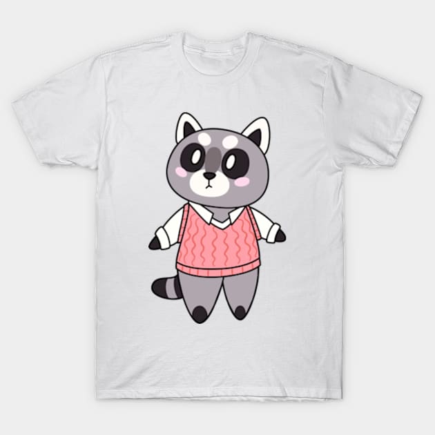 Chibi Raccoon Critter T-Shirt by JadedOddity